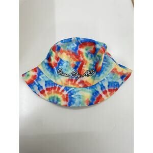 Lucky 7 USA Bucket Hat Tie Dye Ocean City Maryland Embroidered Logo Cap